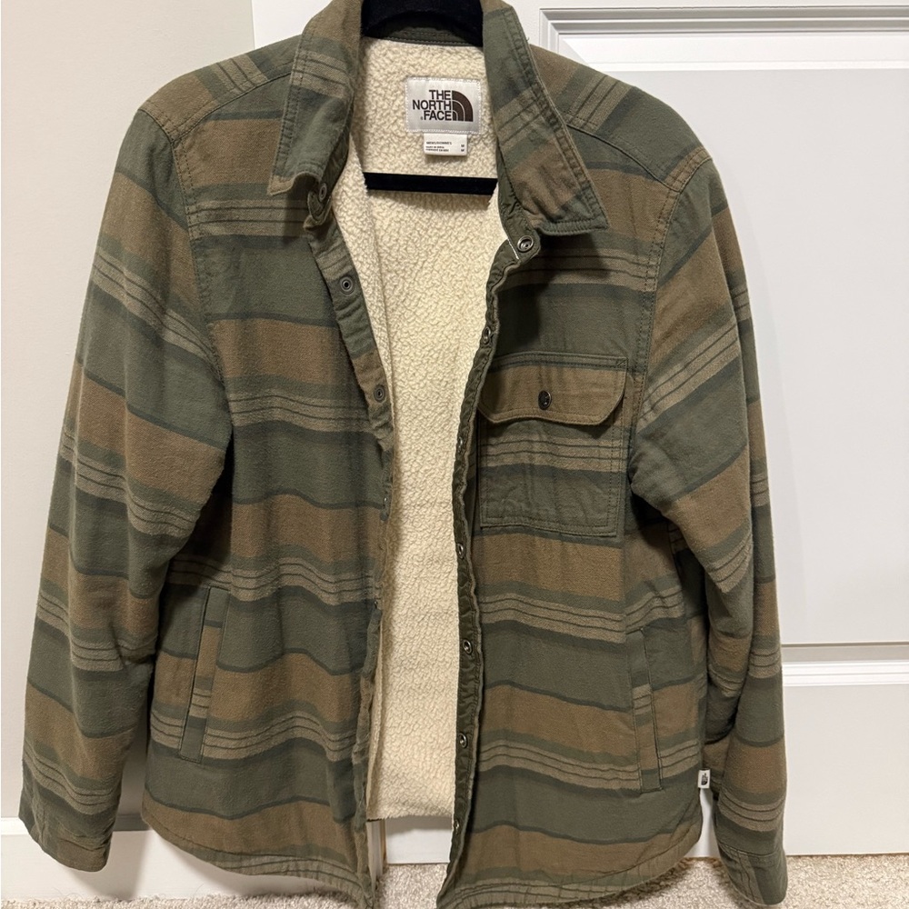 The North Face Men's Green and Brown Sherpa Jacket